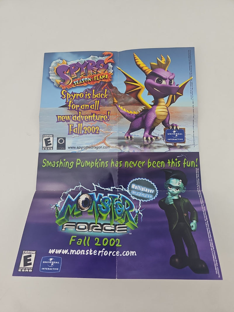 LOTR Fellowship of Ring GBA Nintendo Game Boy Advance Promo POSTER Insert Spyro