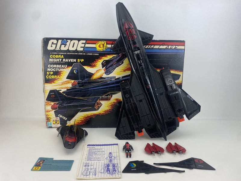 Night Raven 1986 G.I. JOE COBRA  Original 100% COMPLETE Canadian Box  Fridge Off