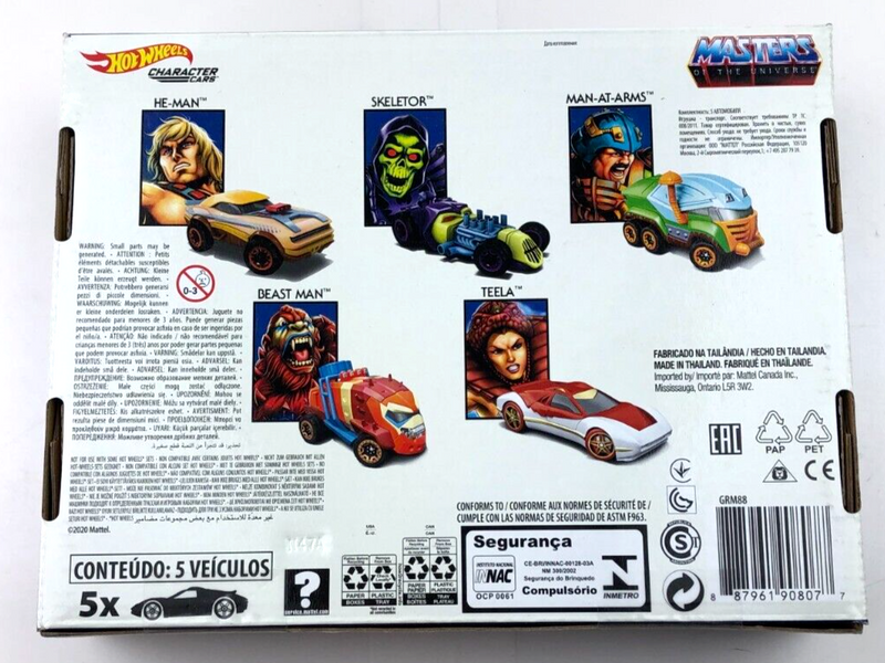 Hot Wheels Masters of The Universe Character Cars  5 Pack Sealed