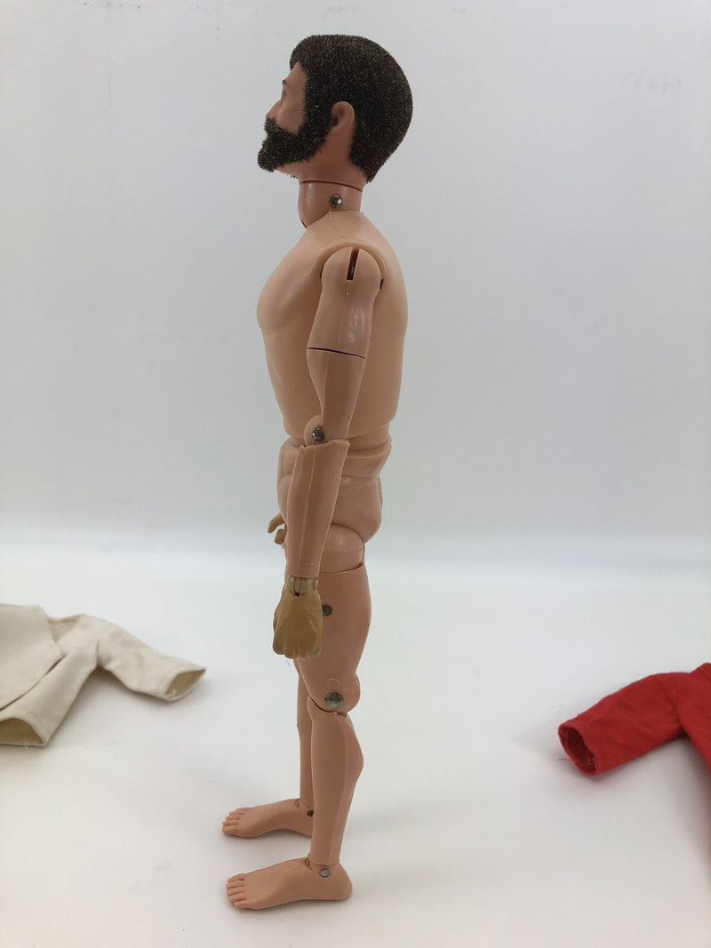 GI JOE Adventurer Flocked Brown Hair Adventure Team Hasbro Kung-fu Grip 1970s