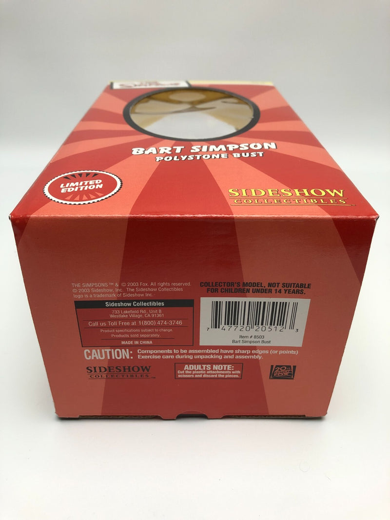 Bart Simpson Polystone Bust Limited Edition Used Sideshow Collectibles