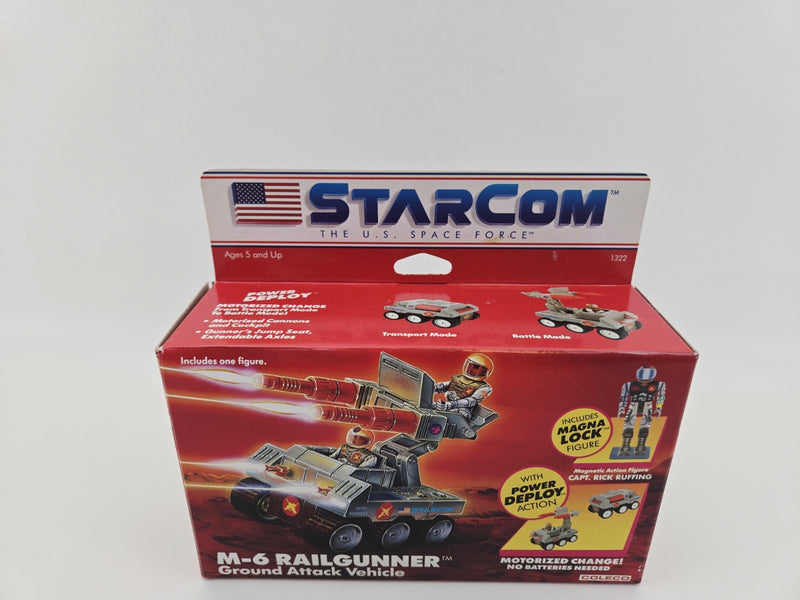 Starcom M-6 RAILGUNNER w/ RICK RUFFING 100% Complete Coleco 1986 PLEASE READ