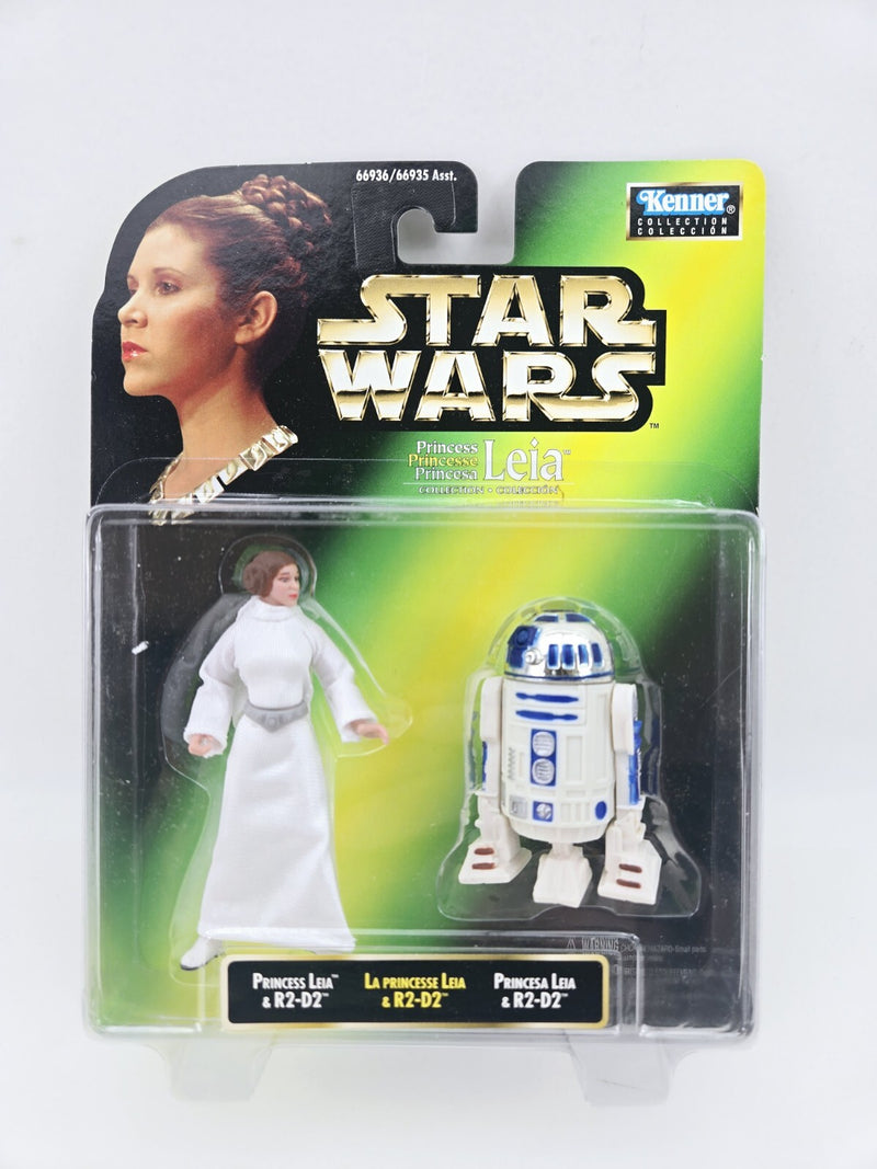 Star Wars Power of the Force Princess Leia and R2-D2 Action Figure MOC
