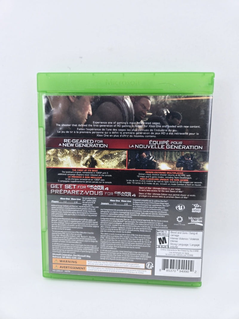 Xbox One Cib Mint Complete In Box 2015 Gears of War Ultimate Edition
