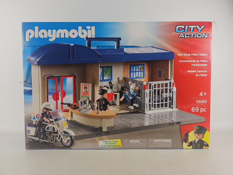 New PLAYMOBIL City Action  # 5689 Take Along Police Station New
