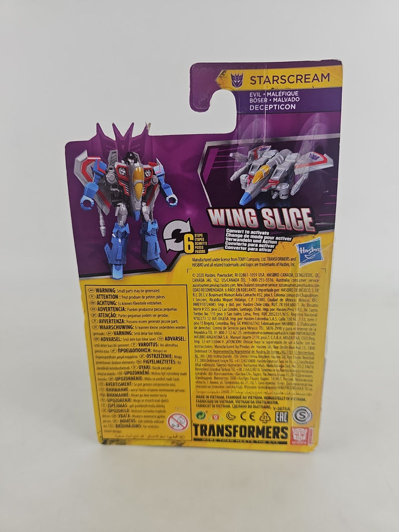 2017 Hasbro Transformers Cyberverse Wing Slice Warrior Class Starscream