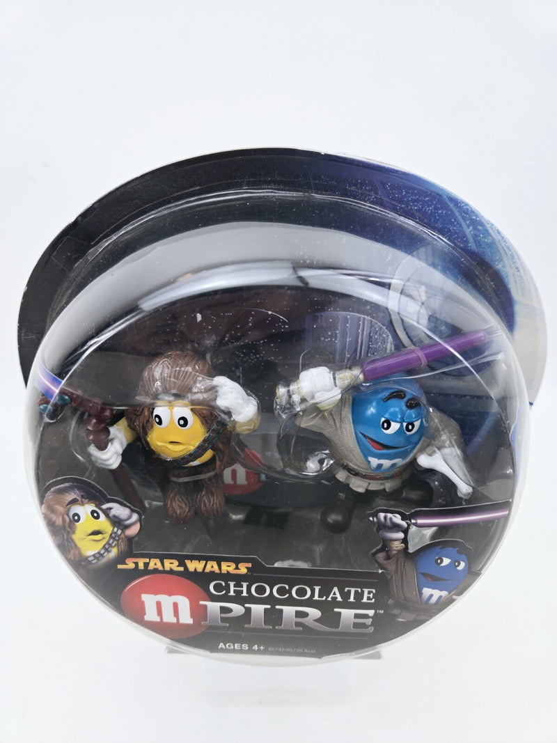 Star Wars Chocolate Mpire Chewbacca Mace Windu Figure Set M&M's Hasbro 2005