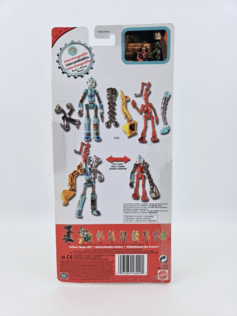Robots Movie 3.75" Mix n' Match RODNEY & FENDER Action Figures MOC Mattel 2004