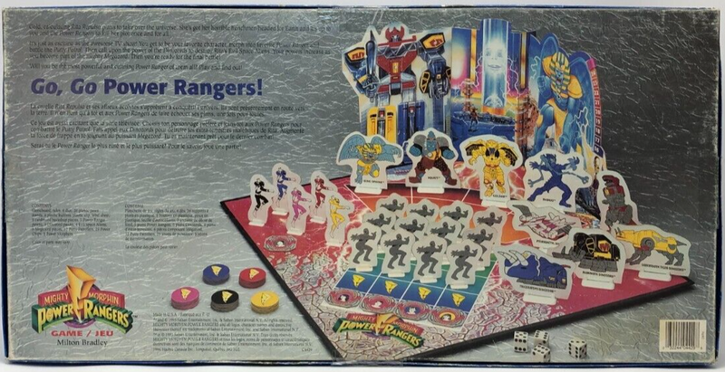 Mighty Morphin Power Rangers Game 1993 Milton Bradley Incomplete Open Box