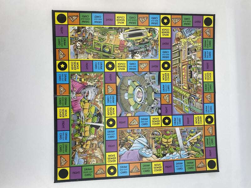1987 Teenage Mutant Ninja Turtles Pizza Power Game RoseArt 100% Complete Great