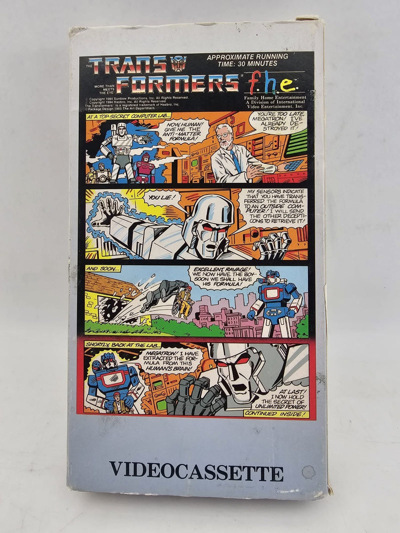 Vintage Transformers VHS Tape Vol 6 Roll For It FHE F.H.E. Big Box 1984