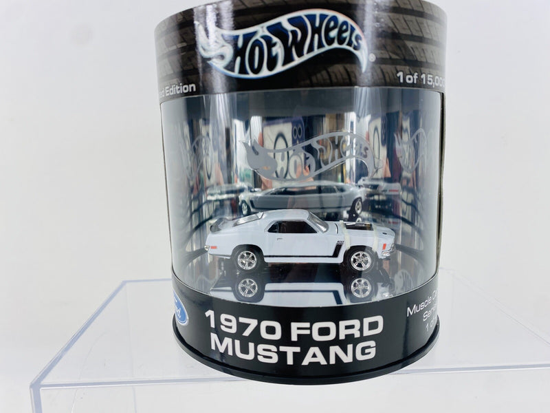 Hot Wheels 1970 Ford Mustang WHITE  1 of 15,000 Limited Edition ~Cool Display
