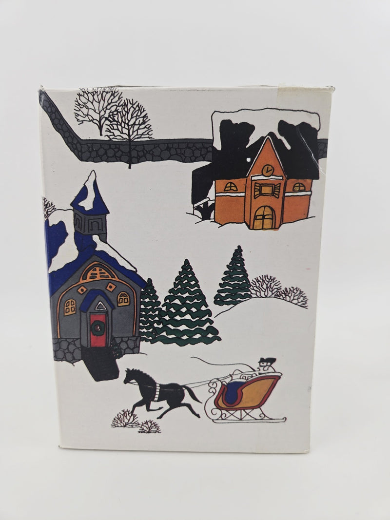 Illuminated Handpainted Porcelain Little Village Brownstone House 1990 EPI INTL