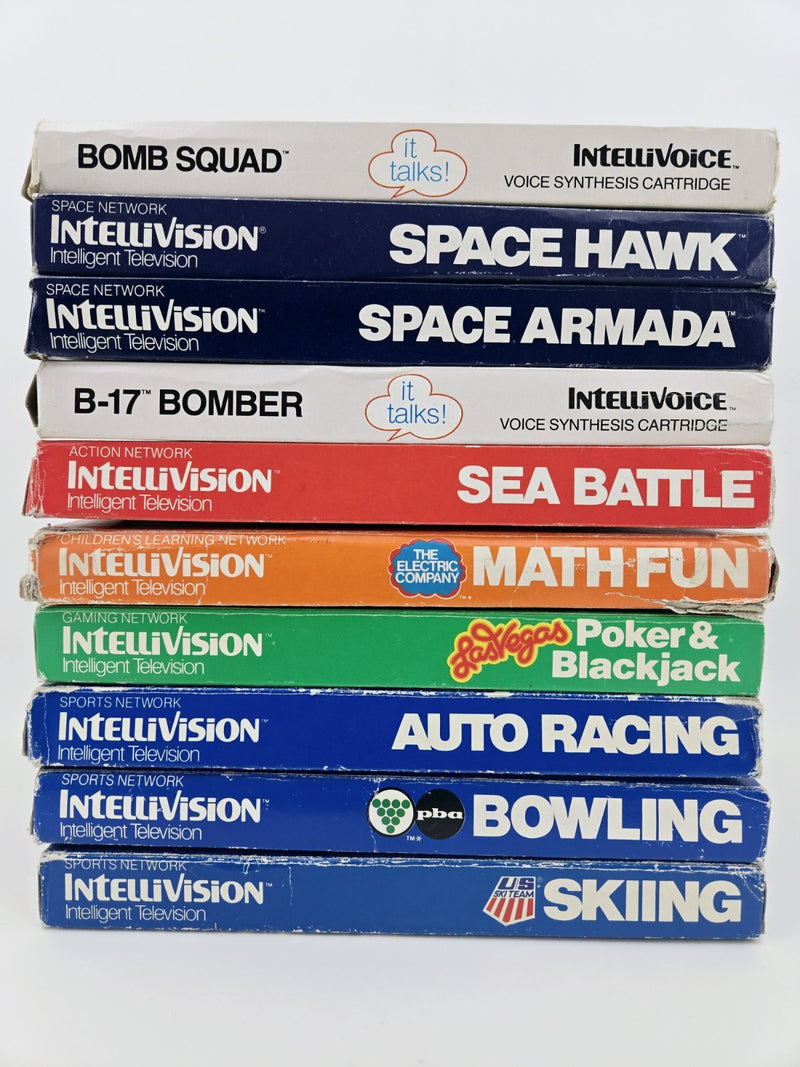 Lot of 10 Intellivision Video Games In Box Vintage Lot #1