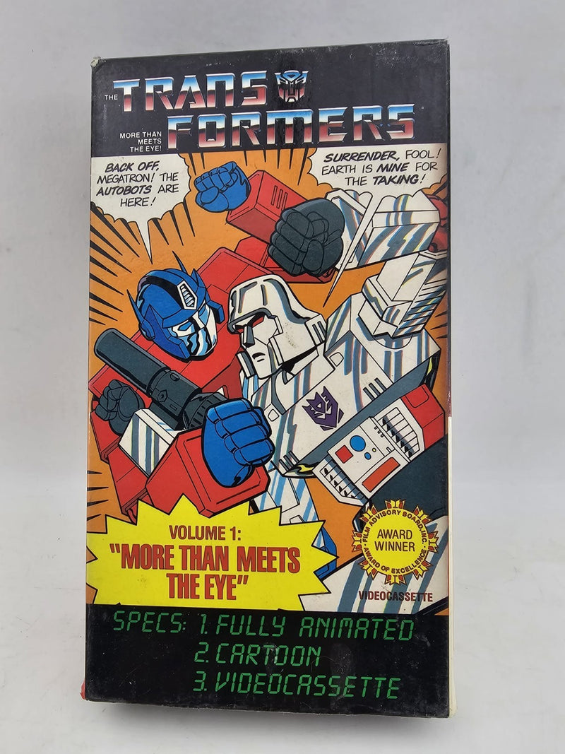 Vintage Transformers Volume 1 More Than Meets the Eye VHS Tape Big Box RARE