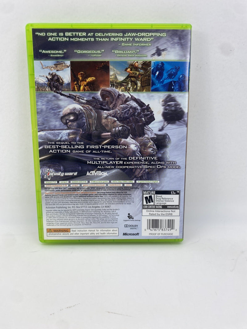 Xbox 360 Call Of Duty Modern Warfare 2