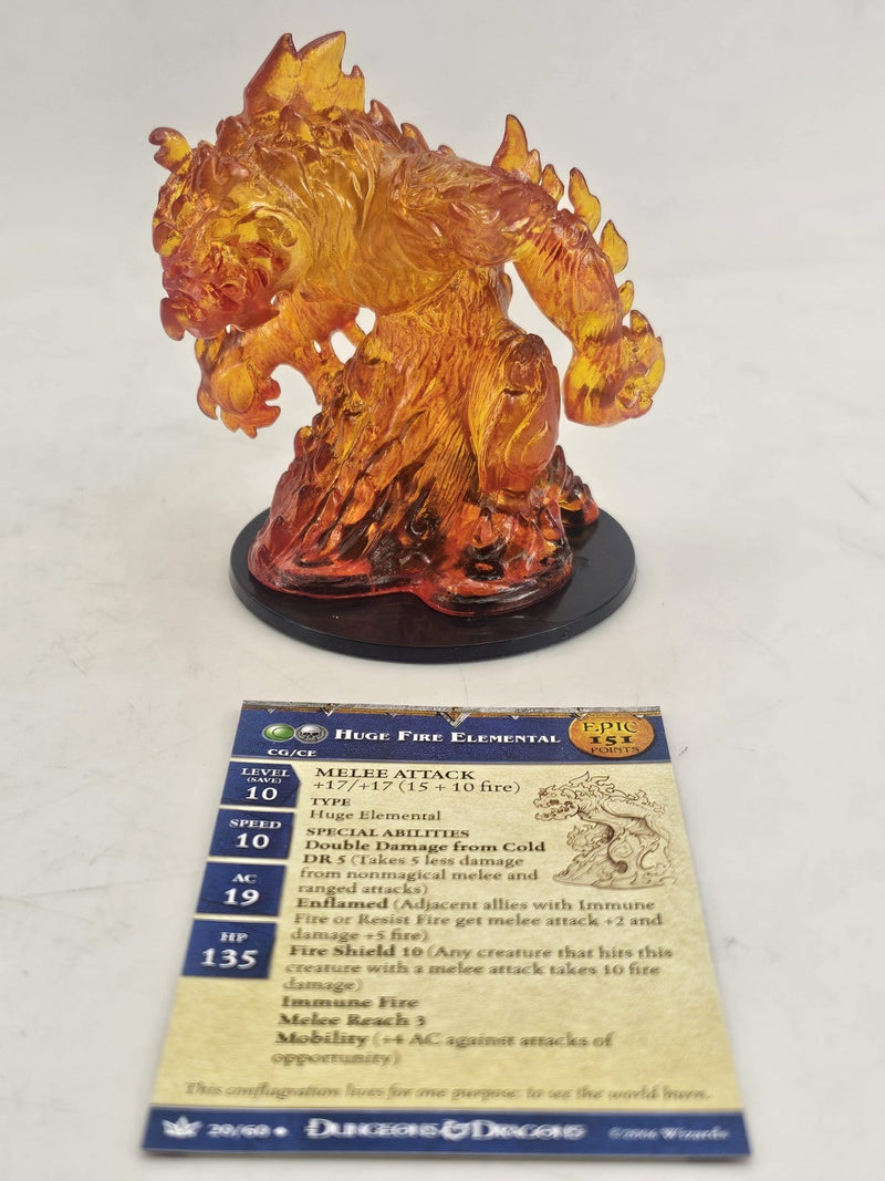 NEW War of the Dragon Queen #20 Huge Fire Elemental 20/60 06 Wizards D&D w/ Card