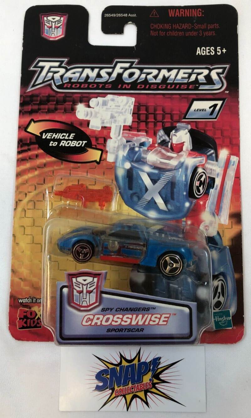 Crosswise - Transformers - Fox Kids - Spy Changers - 2001 Hasbro (See Photos)