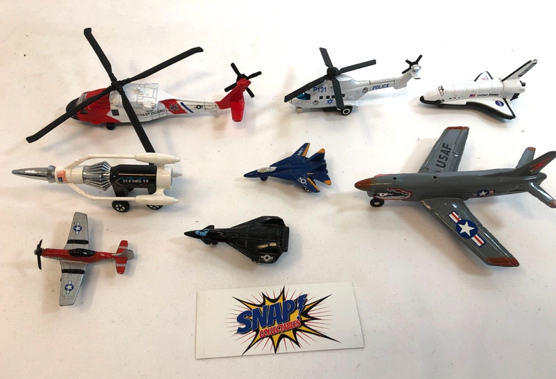 Assorted Vehicle Lot of 8, Air & Space Themed, Various Makes as Pictured