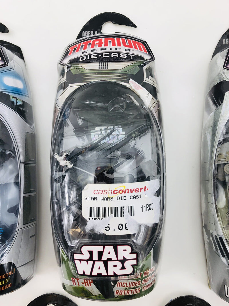 Star Wars Titanium Series Lot A Wing ATAT ATAP B WING TRADE FEDERATION AAT