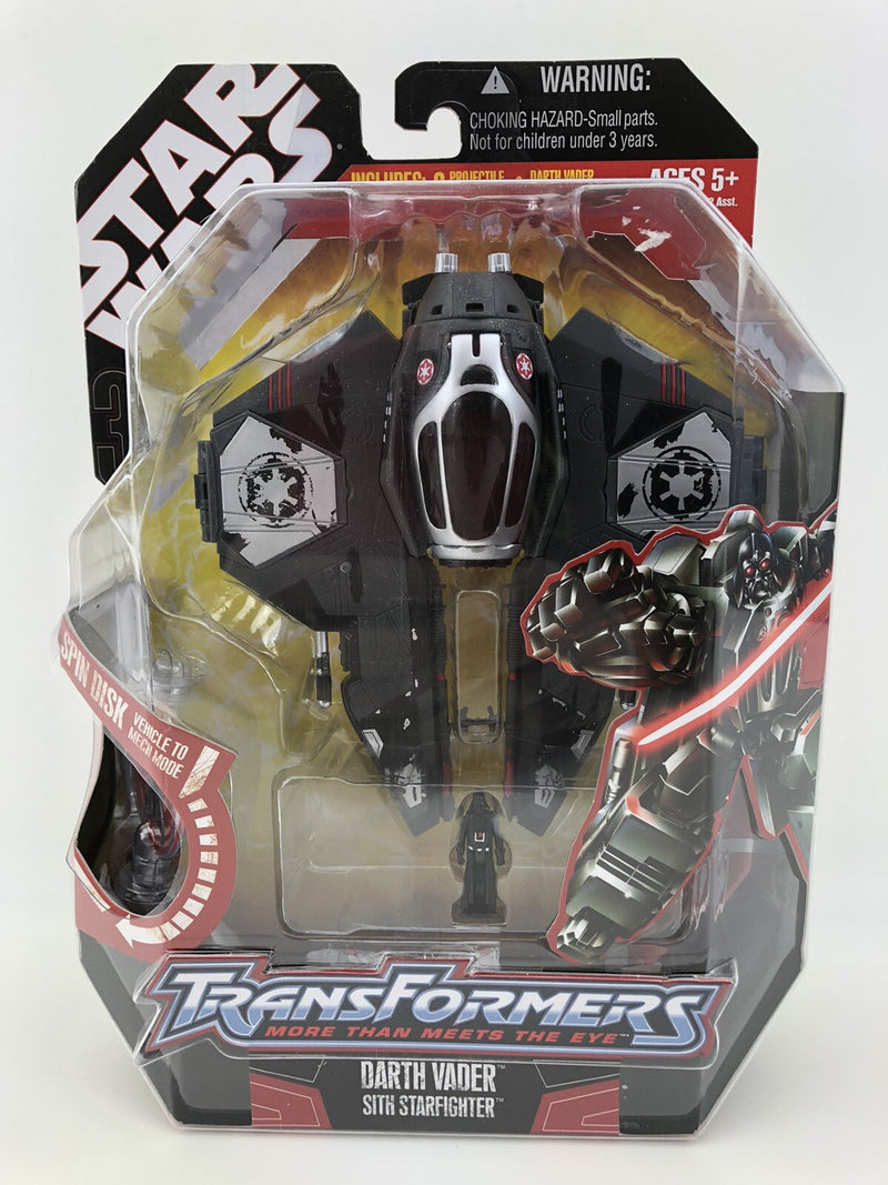 Star Wars Transformers Crossover Darth Vader Sith Starfighter 2007 Hasbro
