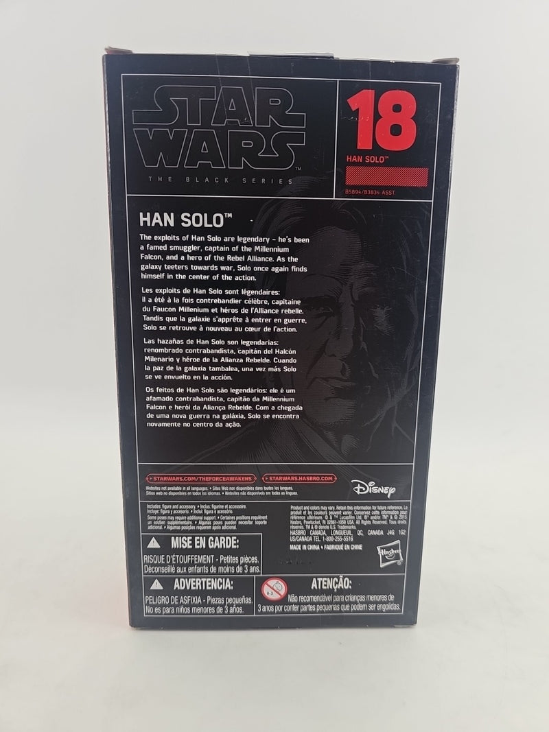 Star Wars Black Series Han Solo 6" Action Figure The Force Awakens Hasbro New