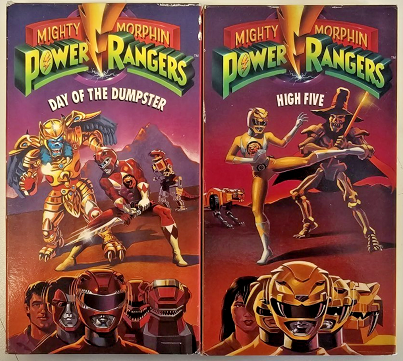 Mighty Morphin Power Rangers: 1 & 2 DAY OF THE DUMPSTER & HIGH FIVE Vintage VHS