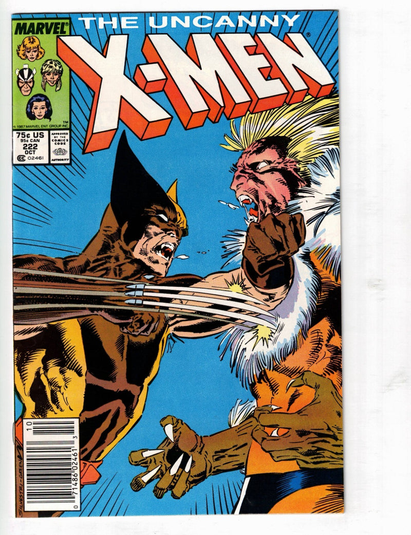 The Uncanny X-Men #222 1987 Newsstand Variant