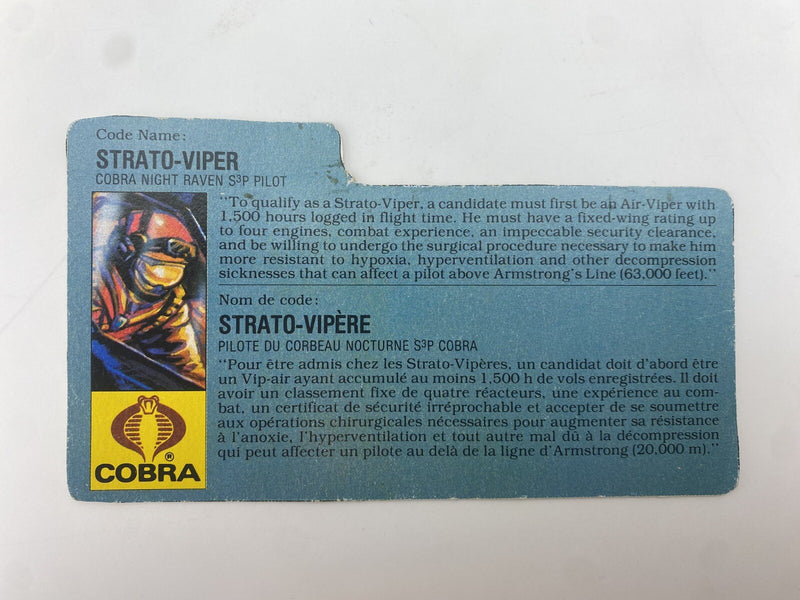 Night Raven 1986 G.I. JOE COBRA  Original 100% COMPLETE Canadian Box  Fridge Off