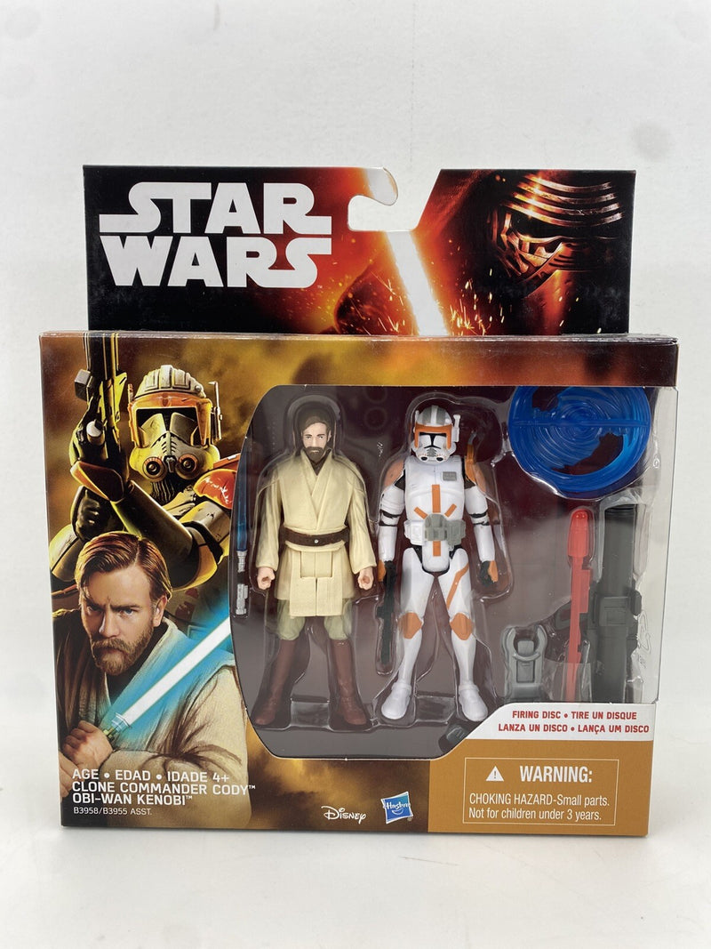 Hasbro Star Wars 2015 Clone Commander Cody Obi Wan Kenobi 4" Figures NEW