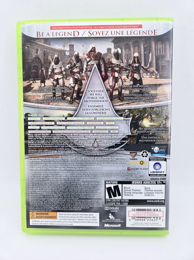 Xbox 360 Cib Complete In Box Tested  Working Assassins Creed Brotherhood Bonus