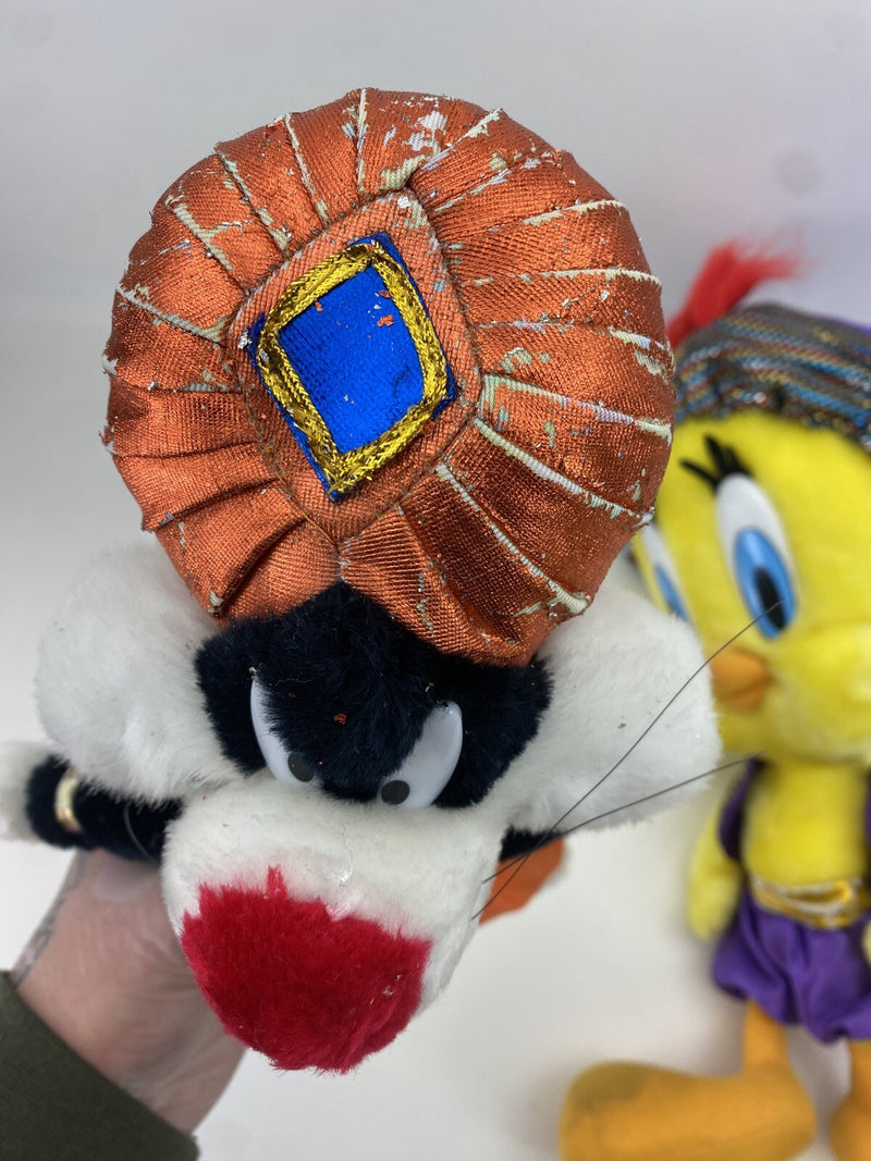 Vintage Looney Tunes Sylvester Genie Plush 16" New With Tags & Tweety 24 Inch