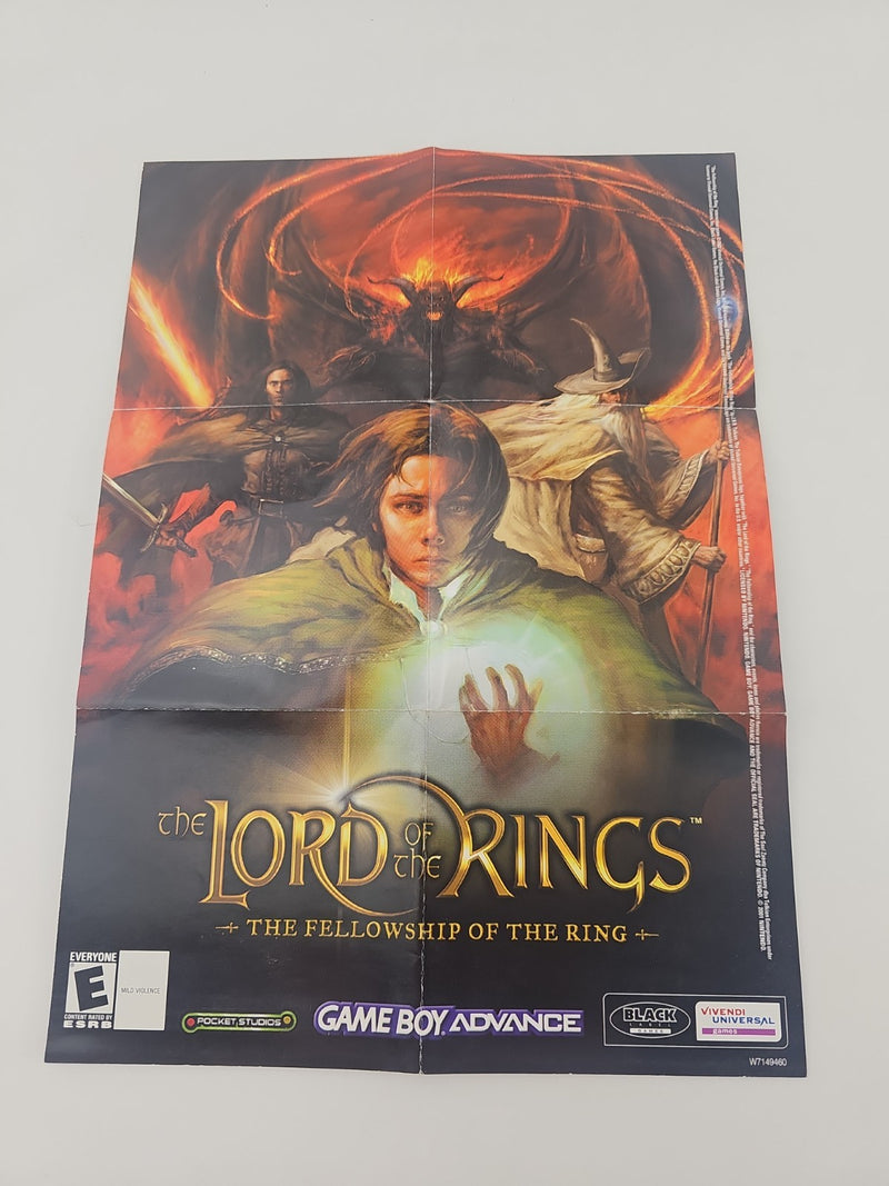 LOTR Fellowship of Ring GBA Nintendo Game Boy Advance Promo POSTER Insert Spyro