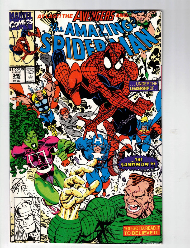 Amazing Spider-Man #348 1991 Direct Edition