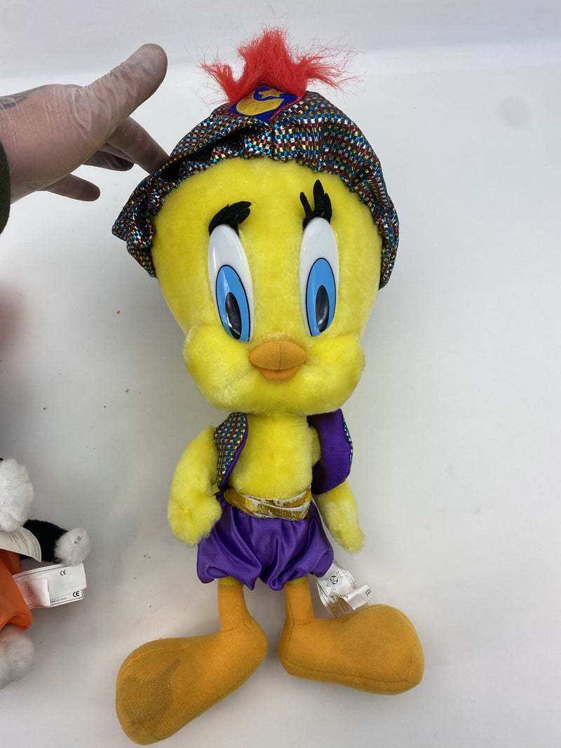 Vintage Looney Tunes Sylvester Genie Plush 16" New With Tags & Tweety 24 Inch