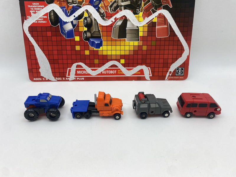 Transformers Original G1 1989 Micromaster Off Road Patrol Complete Card Back