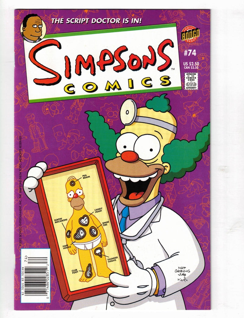 The Simpsons #74 2002 Newsstand Variant