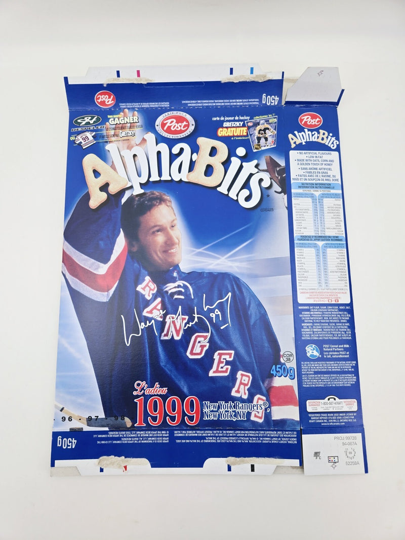 Wayne Gretzky New York Rangers NHL Hockey 1999 Cereal Box Moment 7/7 Alpha-bits