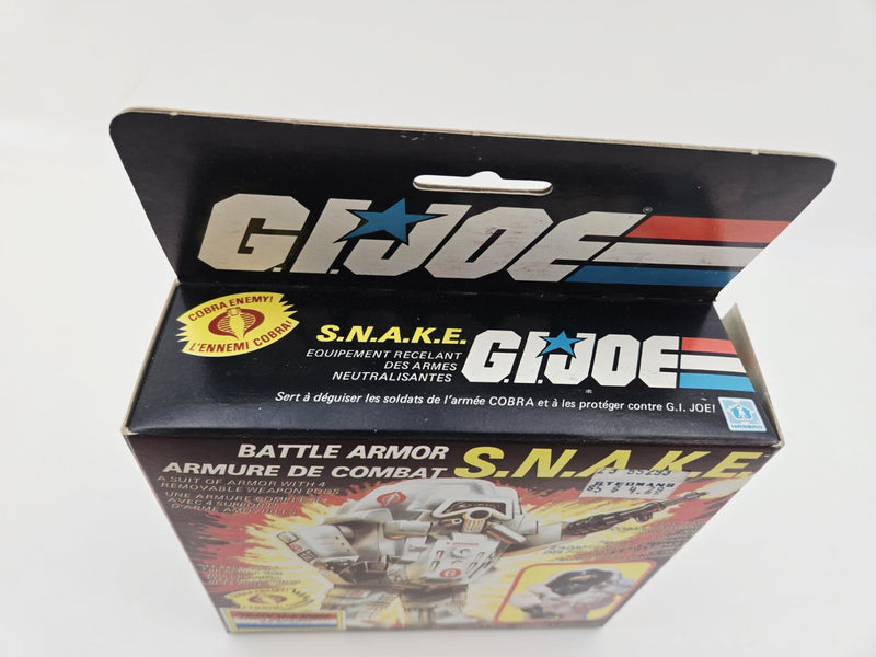 1985 GI Joe Battle Armor S.N.A.K.E. Armor 100%Complete RARE CANADIAN BOX  BP