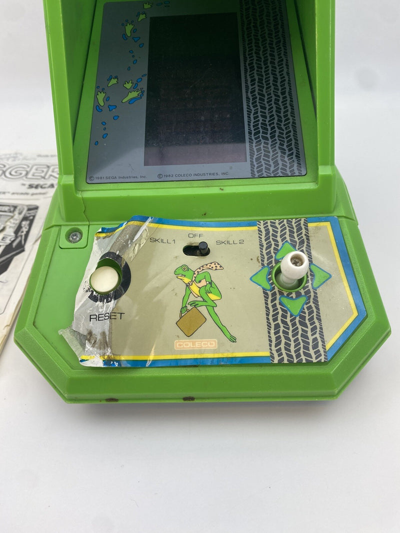 Frogger Vintage 1982 Mini Table Top Handheld Arcade Video Game Sega Coleco Works