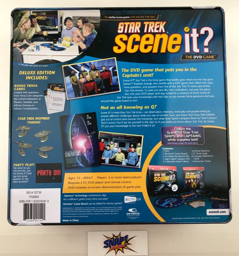 Star Trek Scene It The DVD Trivia Game 2009 Screen Life Open Box