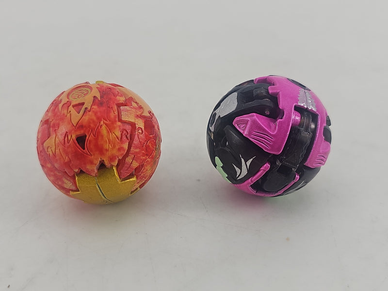 Bakugan Evolutions Black Darkus Wrath & Elemental Red Pyrus True Metal