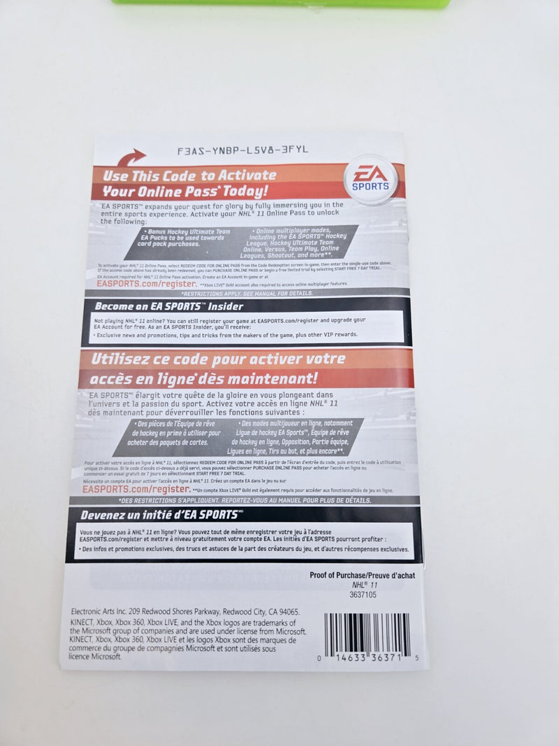 Xbox 360 Cib Complete In Box NHL 11