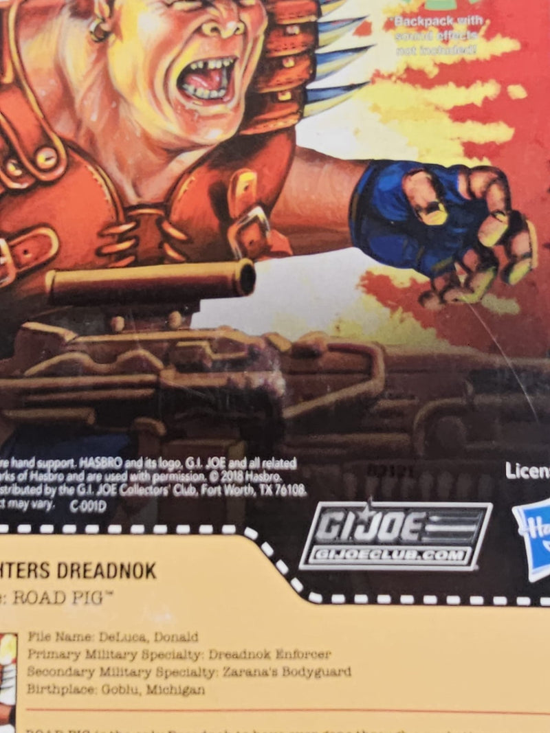 GI Joe Collectors Club Sonic Fighters Dreadnok Road Pig FSS Final 12 MOC