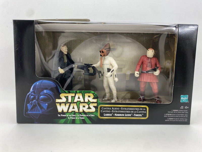 STAR WARS Potf2 Cantina Aliens 3 Pack Figure Set CASE FRESH CAD Hasbro 1998