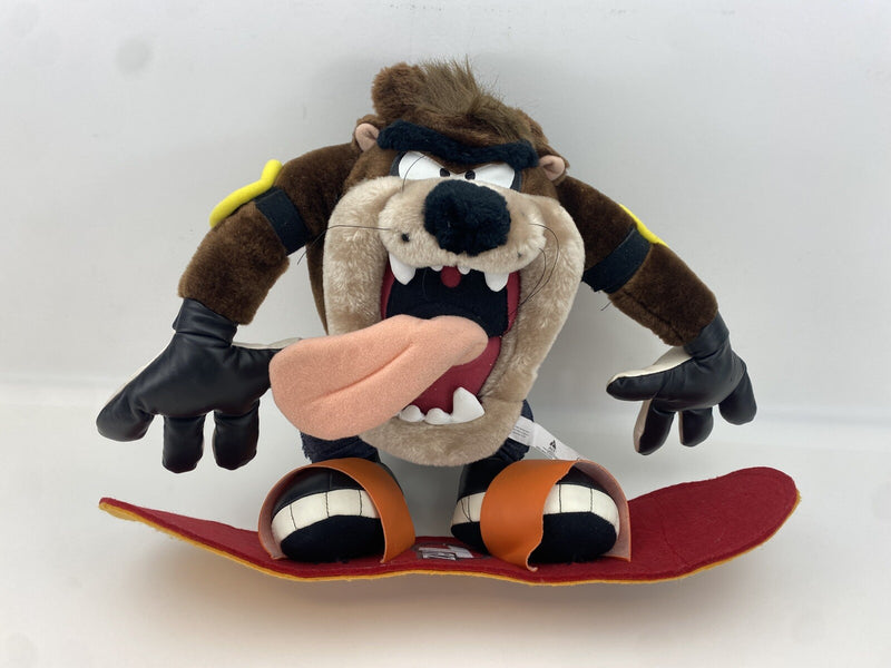 Play By Play Looney Tunes Taz Snowboarder Soft Toy Plush Space Jam 2000 Rare