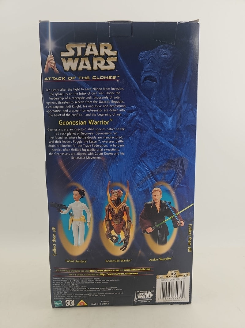 Star Wars Attack of the Clones Geonosian Warrior 12" Figure Hasbro 2002 NIB