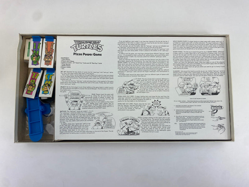 1987 Teenage Mutant Ninja Turtles Pizza Power Game RoseArt 100% Complete Great
