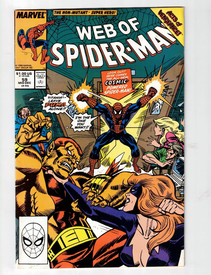 Web of Spider-Man #59 1989 Direct Edition