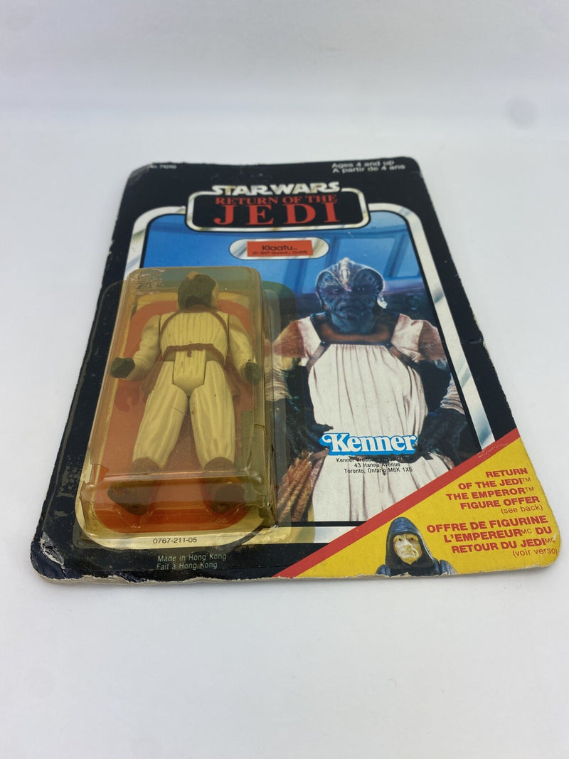 1983 Kenner Star Wars ROTJ Klaatu Skiff Guard Canada 65 Back GDE CANADIAN Read